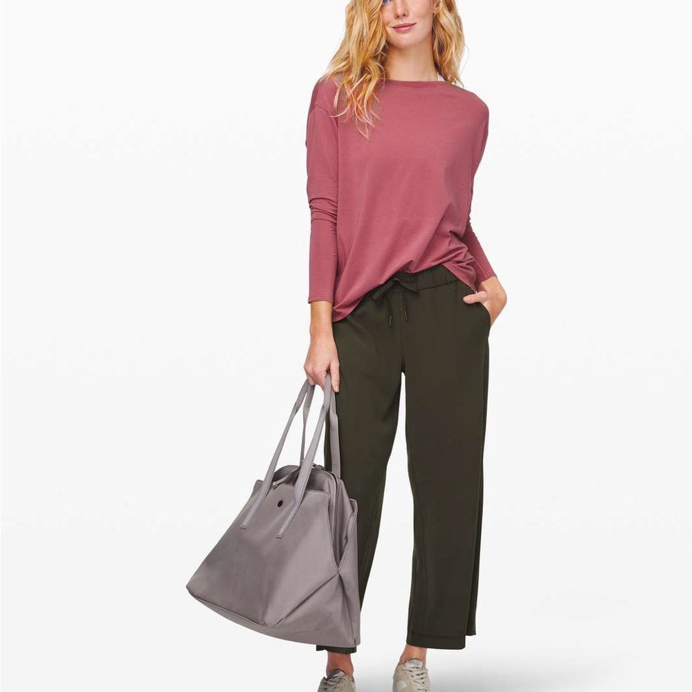 Lululemon Back In Action Long Sleeve Moss Rose